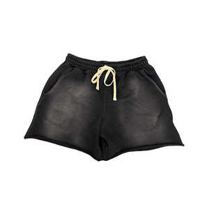 <b>Mens</b> Cotton Fleece Gym <b>Shorts</b> Raw Hem Athletic Casual <b>Lounge</b> <b>Short</b> Pants - Product Image 3