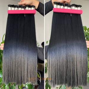 Extensiones de cabello humano real vietnamita de alta calidad de grado 12A, color negro a granel recto, proveedor mayorista de varios colores - Product Image 2