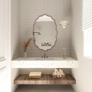 골든 아이언 우아한 불규칙한 거울 홈 장식 욕실 디자인 비대칭 거울 독특한 사용자 정의 거울