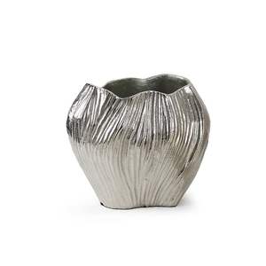 Venta al por Mayor de Floreros de Aluminio Dorado, Diseño Moderno, Hechos a Mano, Elegantes, con Textura de Guijarros, Acabado Metálico, Decoración para el Hogar, Regalo - Product Image 2