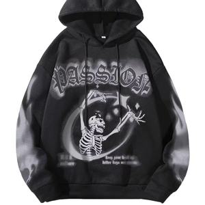 Sweat à capuche personnalisé imprimé pour hommes fermeture éclair complète en tissu respirant et confortable polaire de coton/polyester - Product Image 1