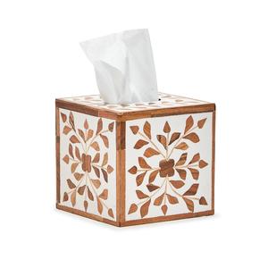 Boîte à mouchoirs de luxe écologique en nacre incrustée de perles, personnalisable pour la décoration de table d'hôtel, directement de l'usine - Product Image 4