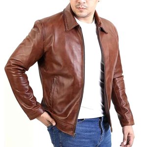 Mens <b>Real</b> <b>Leather</b> <b>Jacket</b> Motorcycle Biker Slim Fit Fashion Winter <b>Jacket</b> OEM Custom Wholesale Factory - Product Image 2