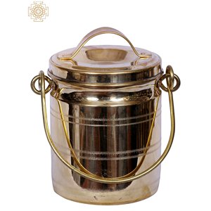 Dolchi ทองเหลืองดั้งเดิมขนาด6นิ้วทำด้วยมือ (กระป๋องนม) ของตกแต่งบ้านแบบดั้งเดิม - Product Image 1