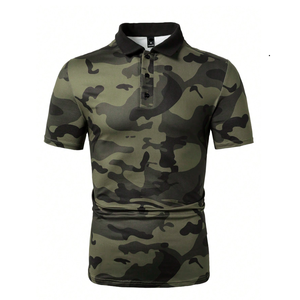 Polo de Alto Rendimiento para Hombre, Mezcla de Poliéster y Spandex, Personalizado al por Mayor, con Estampado Floral, para Golf y Actividades al Aire Libre - Product Image 3