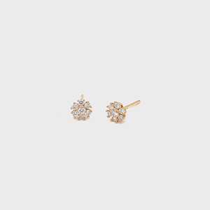 Pendientes de Diamantes Cultivados en Laboratorio con Corte Redondo Floral, Elegantes Pendientes de Flor Hechos a Mano de 0.66 Quilates F/VS para Mujer, Regalo de Joyería para Cumpleaños - Product Image 2