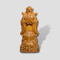 Statue Artisanale Tam Viet en Bois de Palissandre, Divinité de la Richesse, Sculpture Traditionnelle en Bois Feng Shui pour la Décoration de la Maison et des Entreprises