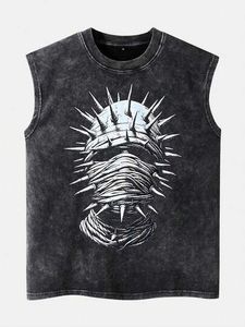 Men's All-Season Performance Training Gym <b>Tank</b> <b>Top</b> <b>Vintage</b> Style Breathable Knitted Mesh Quick Dry 100% Cotton Beading Size XL - Product Image 4