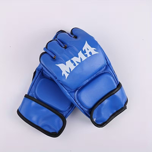 Gants de boxe en cuir blanc pour adultes, gants d'entraînement MMA, sangle de poignet réglable, équipement d'arts martiaux antidérapant - Product Image 5