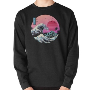 Vicinity Men's Oversized Black Long Sleeve T-Shirt With Mountain Print <b>Raglan</b> Sleeve Casual O-Neck Jersey Cotton <b>Top</b> - Product Image 4