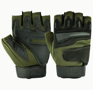 Gym Gloves Mesh Material Adjustable Wrist <b>Strap</b> for Weight Lifting Unisex Green Black Women Lightweight PU Half <b>Finger</b> Gym Glo - Product Image 3