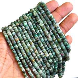 ลูกปัดมรกตธรรมชาติทรงเหลี่ยมขนาด 5-6 มม. ลูกปัดมรกตทรงดิสก์แบบล้อ ขนาด 16 นิ้ว สำหรับทำเครื่องประดับ - Product Image 3