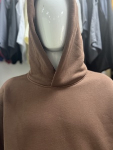 High Quality French Terry Blank Heavyweight Hoodie <b>Men</b> 80 Cotton 20 Polyester <b>Black</b> Hoodie Pullover 500 Gsm Hoodie - Product Image 2