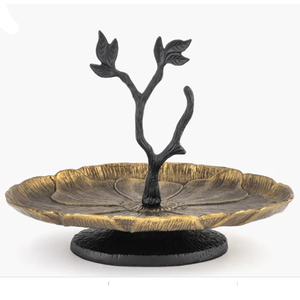 Ensemble de 3 supports à gâteau en laiton et cristal de luxe, finition dorée antique écologique, décoration de table de mariage, fruits, desserts - Product Image 5