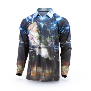 Camisetas Polo de Pesca Personalizadas de Manga Larga, 100% Poliéster, Impermeables, de Secado Rápido, Transpirables, Sublimadas, con Protección UV para Hombre, al por Mayor - Product Image 4