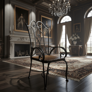 Conjunto de Mesa y Sillas de Hierro Forjado para Patio, Tradicional, Portátil, Impermeable, para Exteriores, Mesa de Café, Vietnam - Product Image 1