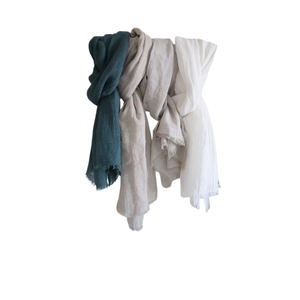 Écharpes et étoles classiques traditionnelles en coton et lin pour femmes, accessoire de mode pour tous les jours - Product Image 5