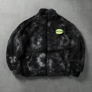 Wholesale Customized High Quality Winter Tie Strap Embroidered Patch Thick Fur Zipper Fashion High-End Trend Casual Men's Jacket - Product Image 1