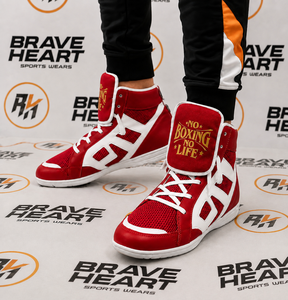 Zapatos de Boxeo de Alta Calidad No Boxing No Life en Color Dorado y Marrón para Entrenamiento de Boxeo - Product Image 4