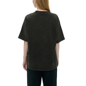 Camiseta Oversize Personalizada para Mujer, 280 Gramos, Lavado Ácido, 100% Algodón Jersey, Manga Corta, Cuello Redondo, Corte Holgado, Color Sólido - Product Image 3