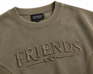 Sweat-shirt à col rond personnalisé pour homme, coupe ample, décontracté, tricoté, 100 % coton, motif lettres, idéal pour l'automne - Product Image 5