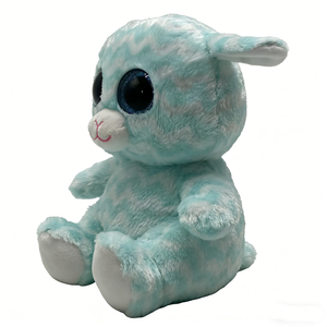 Customized Cute big eye beanie style plush, pastel kawaii farm animal <b>toy</b>, soft fuzzy lamb cuddle doll, glitter eye <b>sheep</b> - Product Image 5