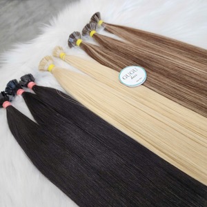 Extensions de cheveux naturels vierges vietnamiens lisses à pointe plate, 100 % cheveux humains, doux, sans nœuds, noirs, double épaisseur, prix d'usine - Product Image 5