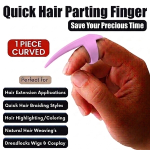 Wholesale Hair Parting Finger Ring Tool Hair Extension Separator Easy Nail Finger Sectioning Tool for Hair Styling Application - Product Image 2