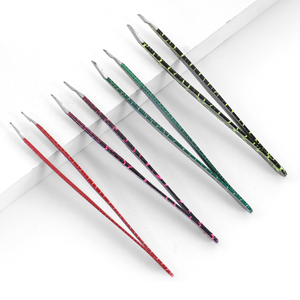 Nuevas Pinzas Profesionales para Cejas 3 en 1 de Acero Inoxidable Coloridas con Punta Inclinada, Marca Privada Personalizada - Product Image 3
