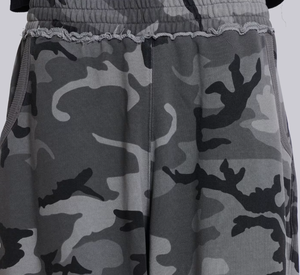Men's Gray Camouflage Wide Leg Pants <b>Elastic</b> Waist Casual Breathable Midweight Polyester <b>Trousers</b> Autumn Style - Product Image 6