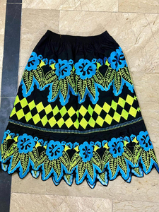Vintage <b>Summer</b> Embroidery Casual <b>Skirts</b> Natural 100% Cotton Anti-Wrinkle Knee-Length Adjustable - Product Image 5