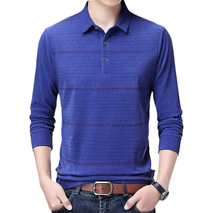 High Quality Men's Long Sleeves Polo Shirt Custom Logo Sublimation Cotton <b>Canvas</b> Solid Quick Dry for Shirt Golf Wear Collared - Product Image 4