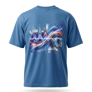 <b>Hot</b> Sale Men's Round Neck <b>Combed</b> Cotton Solid Color T-Shirt Regular Fit Short Sleeve Front Screen Print Custom OEM Sustainable - Product Image 2