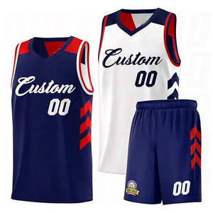 Nuevos Conjuntos de Uniformes de Baloncesto Sublimados Personalizados para Adultos, Ropa Deportiva Sublimada Transpirable de Secado Rápido que Absorbe la Humedad - Product Image 1
