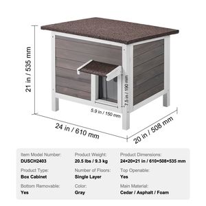 Casa para Gatos y Conejos de Madera para Exteriores, Aislada con Espuma, Resistente a la Intemperie, Refugio para Gatos Silvestres, para Múltiples Gatos, Muebles para Mascotas - Product Image 2