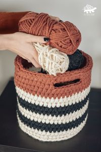 Monomy Cotton Rope <b>Storage</b> <b>Basket</b> Rectangle With Handles Nordic Style Multi Purpose <b>Basket</b> For Neatening - Product Image 5