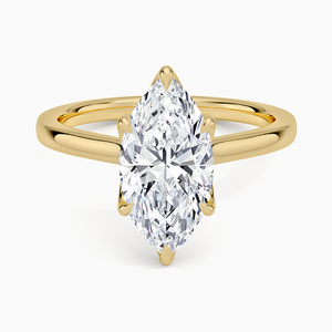 Anillo Solitario de Oro Blanco de 14K con Diseño Clásico de Catedral y Engaste Brillante - Product Image 3