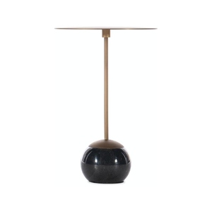 Little Extra Modern <b>Round</b> Metal <b>Side</b> <b>Table</b> with Antique <b>Gold</b> Finish Fully Assembled Living Room Furniture - Product Image 4