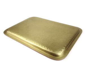 <b>Large</b> Size Brass Serving <b>Tray</b> With Durable Construction For Serving Meals Drinks Desserts In Hotels And Banquets - Product Image 3