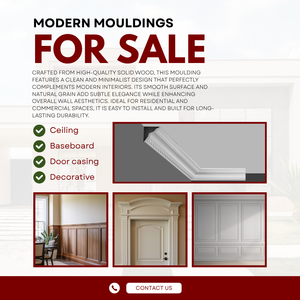 Modern Solid Wood Crown Molding Baseboard Custom Profiles Sustainable Interior Wall <b>Ceiling</b> Trim Wood Trim Moulding - Product Image 2