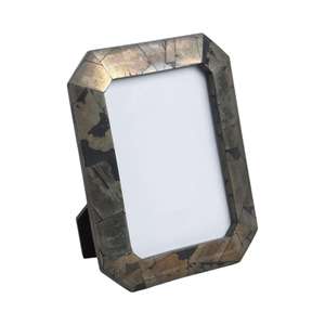 <b>Antique</b> Resin Inlay Photo <b>Frame</b> Handmade Wall Mount Vertical Orientation - Product Image 3