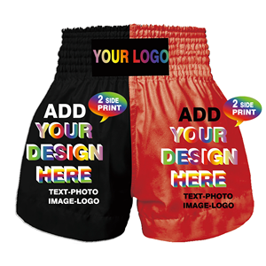 Personaliza tus pantalones cortos de Muay Thai para niños, adultos, artes marciales, taekwondo, boxeo, y jiu-jitsu brasileño. - Product Image 5