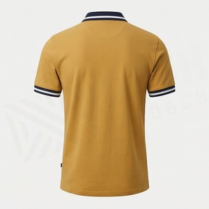Polo de Alta Calidad para Hombre con Media Cremallera, Cómodo, de Algodón, Tallas Grandes, Elegante, a Rayas, de Secado Rápido, Colores Personalizables - Product Image 2