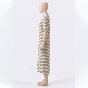 Women Jersey Velour Floral/Animal Solid Letter Trendy Sleep Wear Robe <b>Set</b> Front 100% Cotton Breathable Eco-Friendly Elastic - Product Image 3