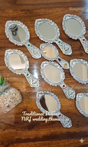 Espejos decorativos de mano para recuerdos de boda, Nikkah, dholki, haldi, mehndi, baby shower, regalos para damas de honor, indios, pakistaníes - Product Image 3