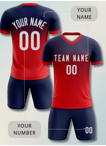 Conjunto de Camiseta de Rugby Personalizada con Cuello en V, Patrón 3D, Impresión por Transferencia de Calor, Unisex, Manga Corta, Secado Rápido, Transpirable, Poliéster, Kit Deportivo - Product Image 3