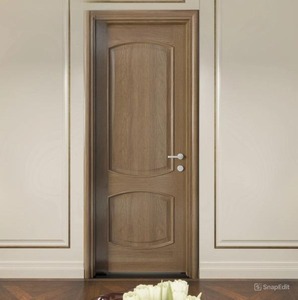 Porte Intérieure Moderne à Design Lisse, Étanche, en Placage de Bois, Porte WPC en Composite Bois-Plastique pour Villas - Product Image 4