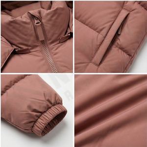 Chaqueta acolchada larga transpirable elegante y ultra cálida para mujer con capucha y relleno de plumón para la temporada de invierno frío Moda para hombre - Product Image 4