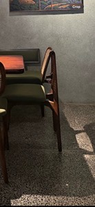 Solid Wood <b>Dining</b> <b>Chair</b> with Rattan Backside and Microfiber Upholstery Nordic Minimalist Design for Home and Restaurant Use - Product Image 4