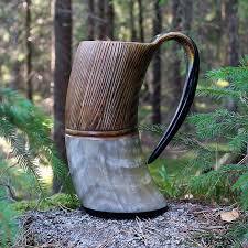 Mug en verre de style viking, fait main, écologique, durable, vintage, 300 ml, bière/café - Product Image 3